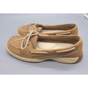Sperry Top Sider Angelfish Boat Shoes Womens 7.5 Tan Leather Mesh Comfort Casual